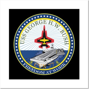 USS George H.W. Bush (CVN-77) wo Txt Posters and Art